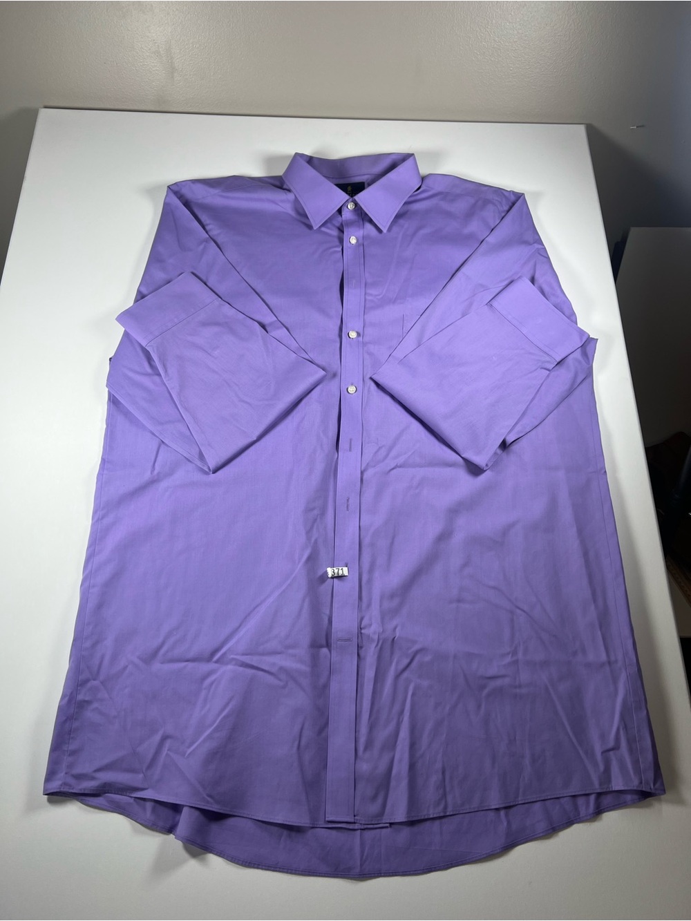 Stafford Purple Long-Sleeve Dress Shirt